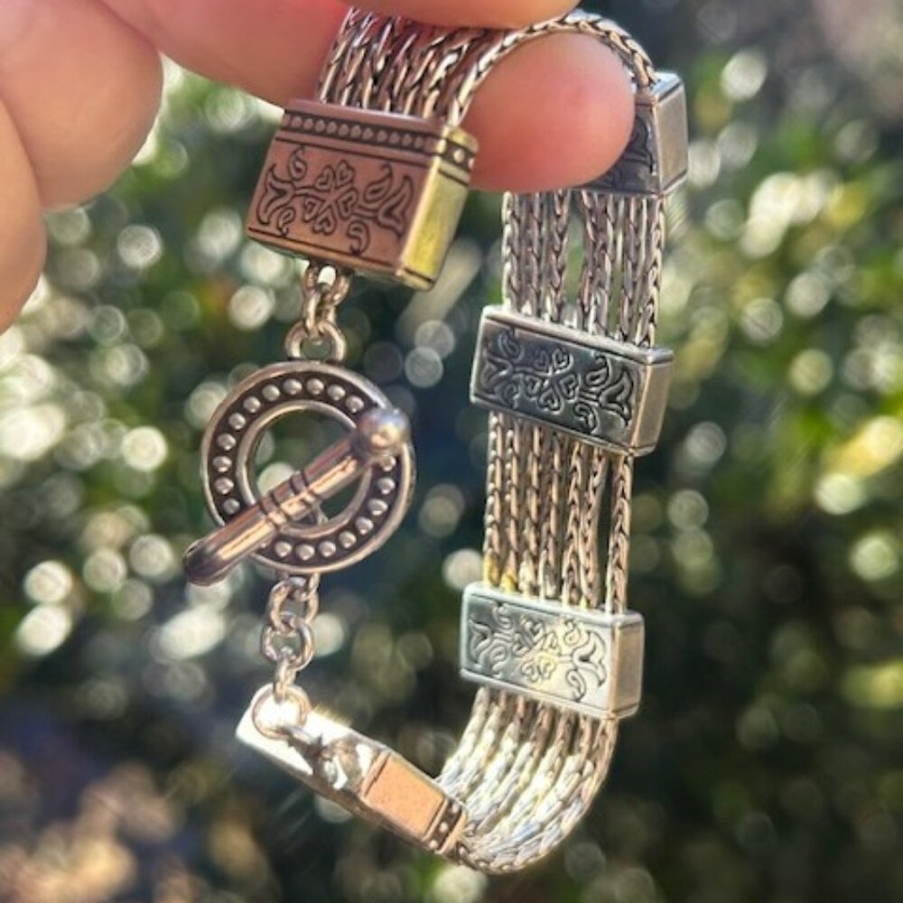 BRIGHTON “French Quarter Ophelia” Flower Toggle BRACELET
